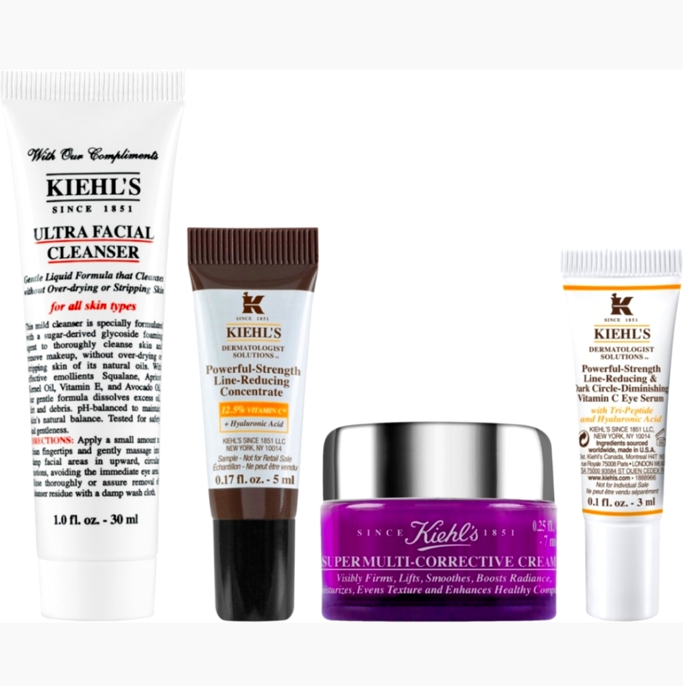 KIEHLS Skincare Set 4 Piece Travel Size